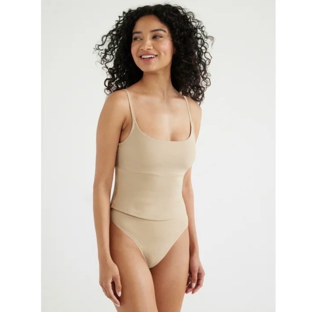 JOYSPUN SCULPTING TUMMY CONTROL SHAPEWEAR CAMI MEDIUM COMPRESSION Beige Tan XXXL